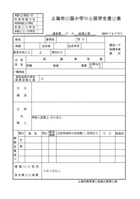 上海市小学生毕业简历（上海小学毕业登记表怎么填）-图3