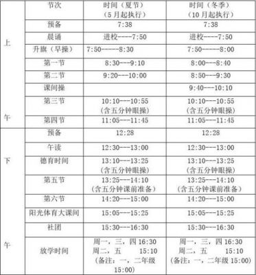 北京市小学生时间表（北京市小学生上学时间）