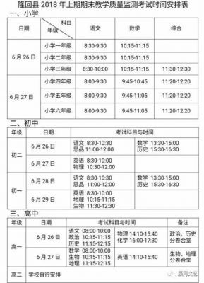 天津2018小学生期末考试时间表（2023小学生期末考试时间表）-图1