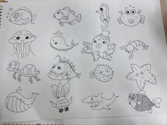 四年级小学生的海洋画（小学四年级简笔画海洋）