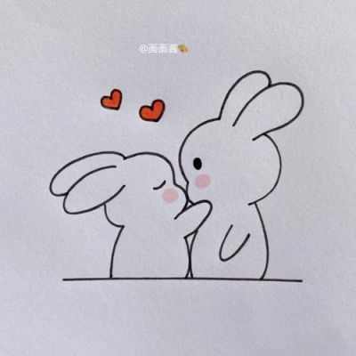 小学生小兔子美术画（小学生画兔子简单画法）