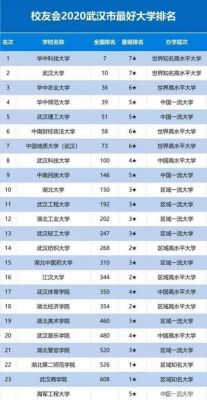武汉985大学名单理工类（武汉985大学名单排名）