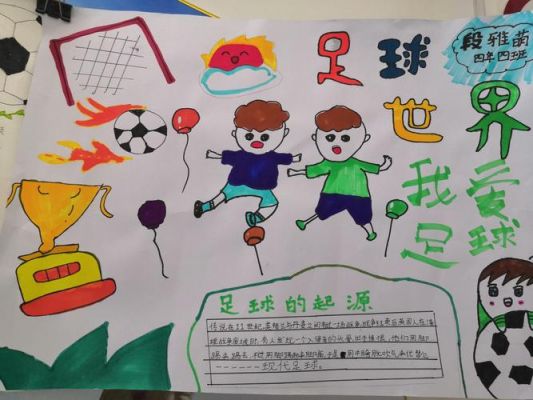 小学生绘画足球小报（小学生画关于足球的美术作品）