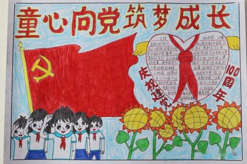 小学生的红色展览（小学生红色文化主题创意画）-图1