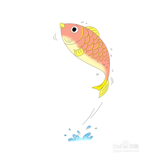 小学生画鱼跳出水面（怎么画跳出水面的小鱼）