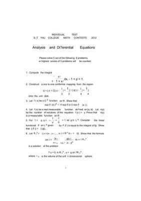 丘成桐大学数学竞赛试题的简单介绍-图2
